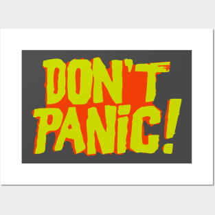 Don't Panic! | Yellow on Orange Clashing Font Posters and Art